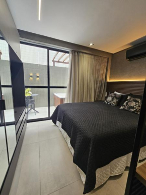Flat com jacuzzi, lindo, confortável, 55m da Praia do Bessa, Caribessa